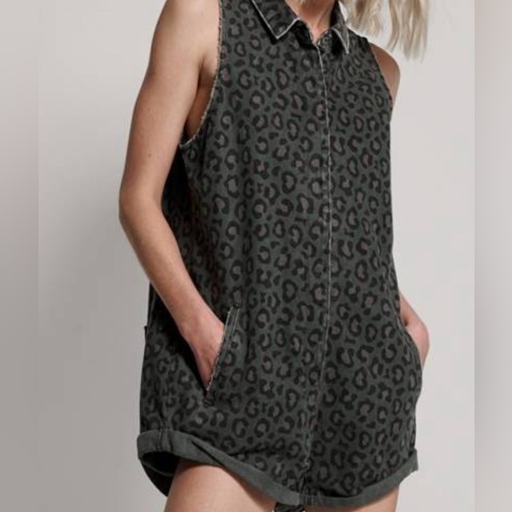 One Teaspoon | Braxton Romper | Leopard | XS